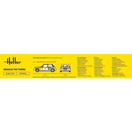 HELLER 56717 Starter Set - Renault R5 Turbo - 1:24