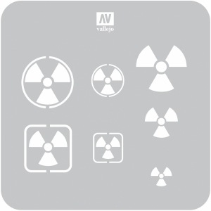 Vallejo ST-SF005 Szablon Radioactivity Signs