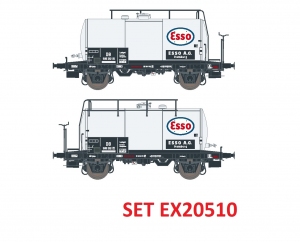 Exact-Train EX20510 Zestaw 2 cystern 24m3 Uerdinger, Esso, DB, Ep. IIIb