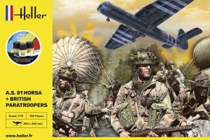 Heller 35313 Starter Set - A.S. 51 Horsa + Paratroopers - 1:72