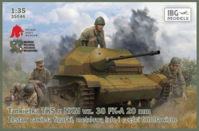 IBG 35046 Tankietka TKS z NKM wz. 38 FK-A 20 mm (elementy fototrawione, metalowa lufa i figurki) - 1:35