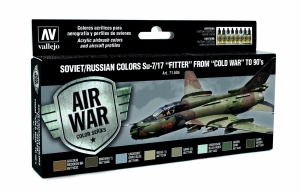 Vallejo 71604 Zestaw Air War 8 farb - Soviet / Russian colors Su-7/17 Fitter from Cold War to 80