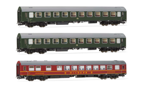 RIVAROSSI HR4328 Zestaw 3 wagonów pasażerskich, DR, ep. III