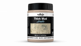 Vallejo 26810 Thick Mud 200 ml. Light Brown Mud