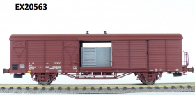 Exaxct-Train EX20563 DR Hbs [2300] Mannschaftswagen mit Ofen mit Bremserbühne, 11 Sicken, Epoche IV/V (zu öffnende Türen)