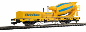 Viessmann 2625 H0 Model jeżdżący - Wagon platforma z betoniarką Gleis Bau, syst. Maerklin