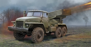 TRUMPETER 01028 Wyrzutnia rakiet BM-21 na podwoziu Ural-375D - 1:35