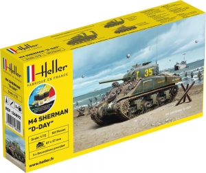 Heller 56892 Starter Set - M4 Sherman D-Day - 1:72