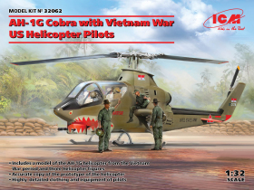 ICM 32062 Helikopter AH-1G Cobra w. Vietnam war pilots - 1:32