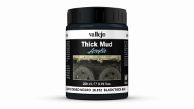 Vallejo 26812 Thick Mud 200 ml. Black Mud