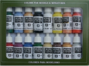 Vallejo 70140 Zestaw Model Color 16 farb - Basic Colors  USA