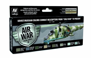 Vallejo 71601 Zestaw Air War 8 farb - Soviet / Russian colors Combat Helicopters post WWII to present