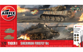 Airfix A50186 Gift Set - Classic Conflict Tiger 1 vs Sherman Firefly - 1:72