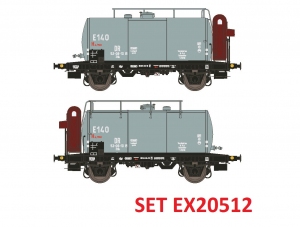Exact-Train EX20512 Zestaw 2 cystern 24m3 Uerdinger, E140 Speiseöl RAW Quedlinburg, DR, Ep. IIIb