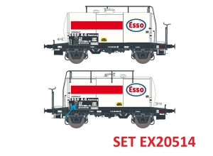Exact-Train EX20514 Zestaw 2 cystern 24m3 Uerdinger, Esso, DB, Ep. IV