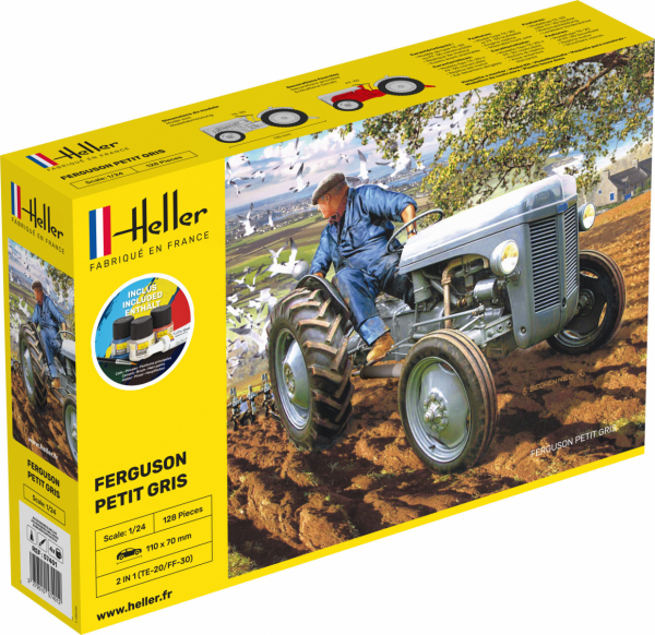 Heller 57401 Starter Set - Traktor Ferguson TE-20 / FF-30 Petit Gris - 1:24
