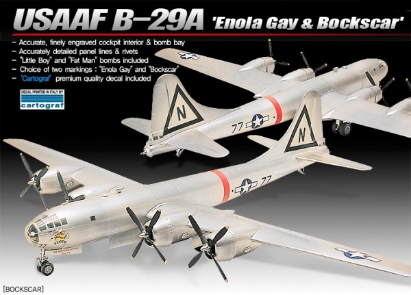 ACADEMY 12528 B-29A Enola Gay & Bockscar 1:72