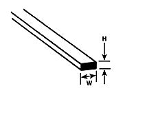 Styren - pręt 0,3x4,0x250 mm / 1 szt. / MS-116