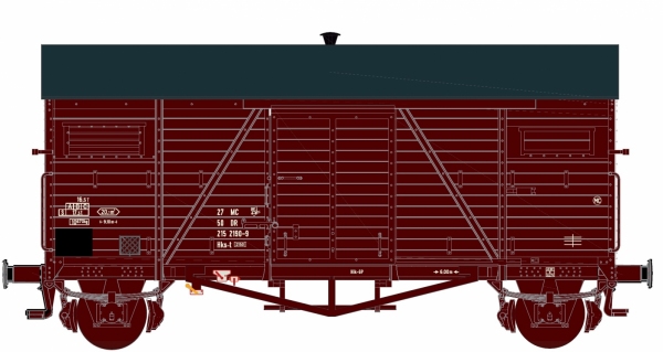 Exact-Train EX20224 Wagon towarowy kryty Nordhausen Hkst Nr 27 50 215 2190-9, DR, Ep. IV