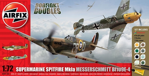 AIRFIX 50135 Gift Set - Spitfire MkIa + Bf109E-4 Dogfight Doubles - 1:72