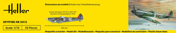 Heller 56282 Starter Set - Spitfire MK XVI - 1:72