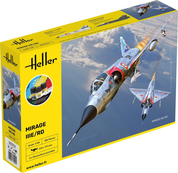 Heller 35422 Starter Set - Mirage IIIE-O-R-RD-EE-EA - 1:48