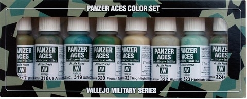 VALLEJO 70126 Zestaw Panzer Aces 8 farb - Allied Crew Uniforms
