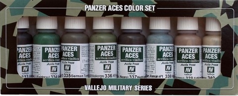 Vallejo 70128 Zestaw Panzer Aces 8 farb - German Tank Crew uniforms