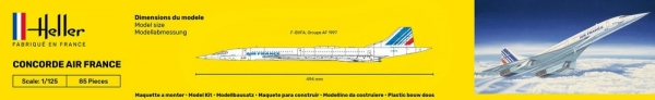 HELLER 56445 Starter Set - Concorde Air France - 1:125