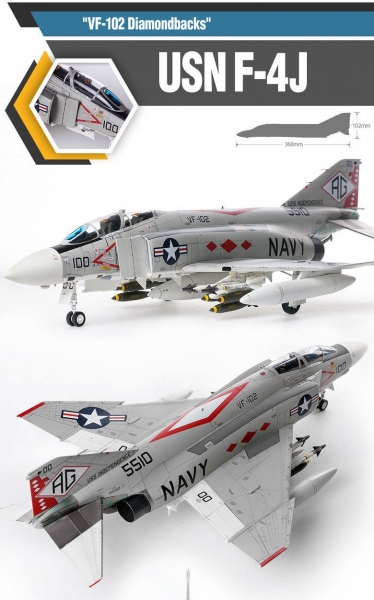 ACADEMY 12323 F-4J VF-102 Diamondbacks 1:48