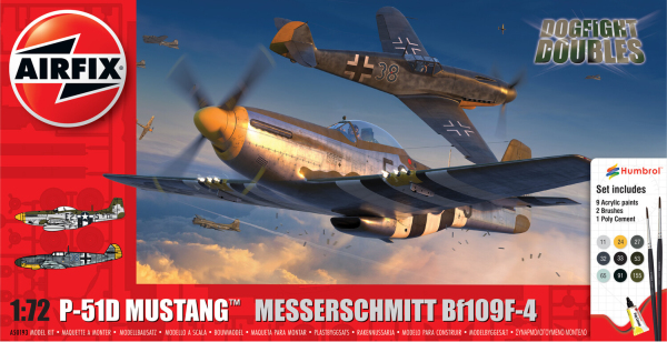 AIRFIX A50193 Gift Set - P-51D Mustang vs Bf109F-4 Dogfight Double - 1:72