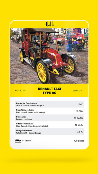 HELLER 30705 Renault Taxi Type AG - 1:24