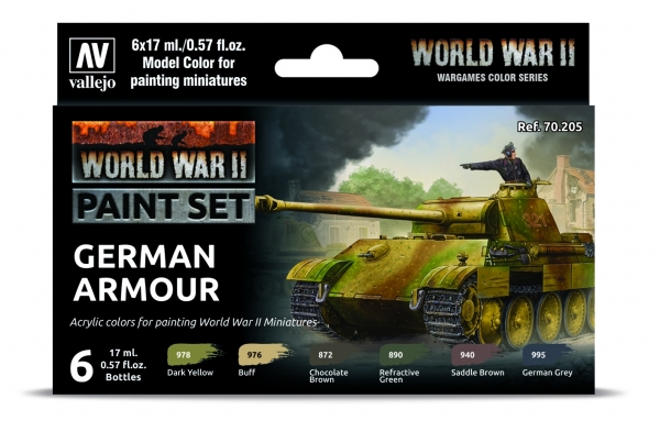 Vallejo 70205 Zestaw World War II 6 farb - German Armour
