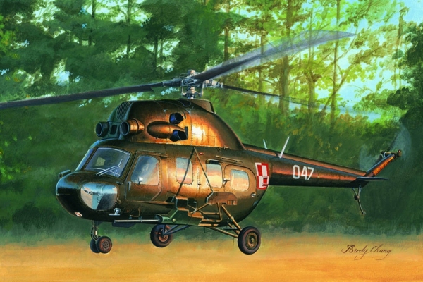Hobby Boss 87242 Helikopter MI-2US Hoplite gunship (polskie malowanie) - 1:72
