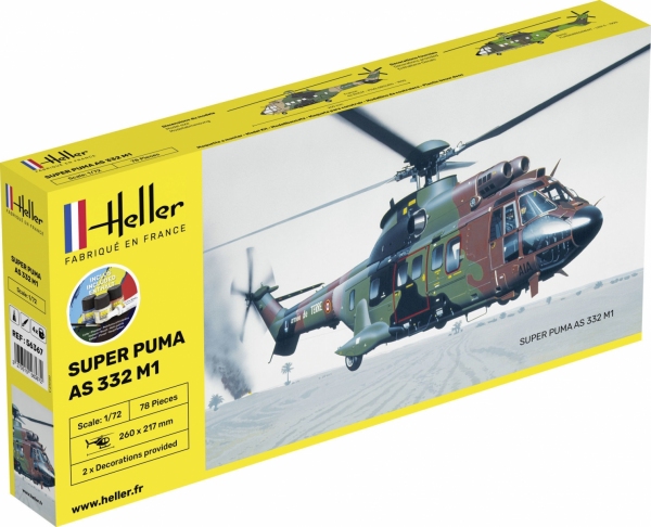 HELLER 56367 Starter Set - Super Puma AS332 M1 - 1:72