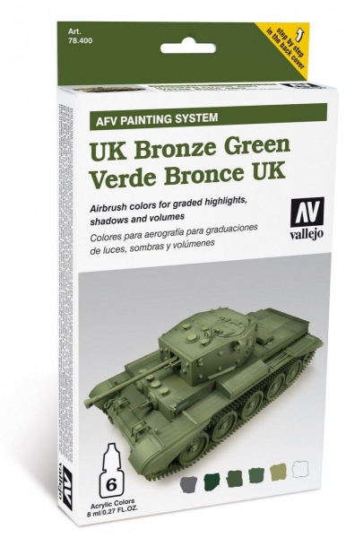 Vallejo 78407 AFV Painting System: UK Bronze Green