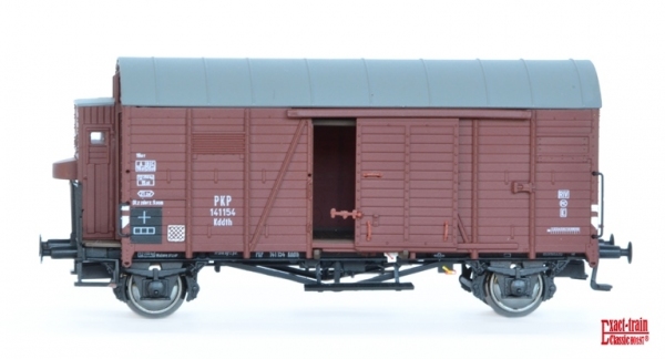 Exact-Train EX20123 Wagon towarowy kryty Oppeln 141154 Kddth z budką hamulcową, PKP, Ep. III