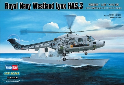 HOBBY BOSS 87237 Helikopter Royal Navy Westland Lynx HAS.3 - 1:72