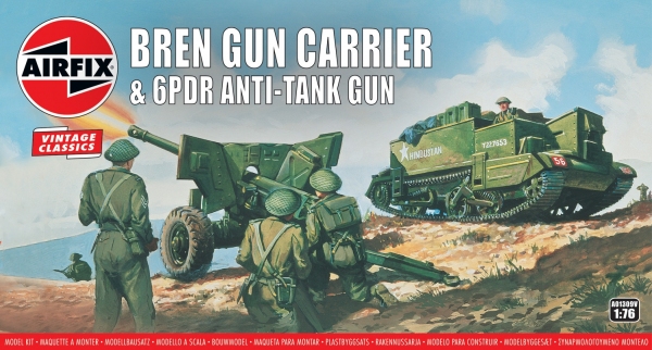Airfix A01309V Bren Gun Carrier & 6pdr Anti-Tank Gun - 1:76