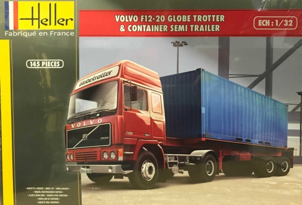 Heller 81702 Volvo F12-20 GlobeTrotter z naczepą kontenerową - 1:32