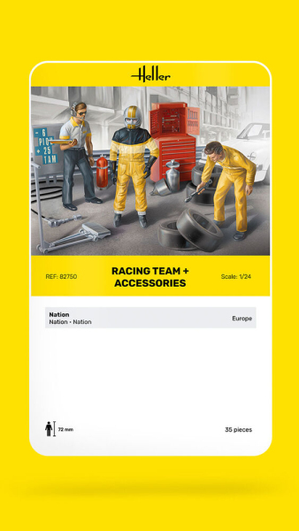 HELLER 82750 Figurki - Racing Team + akcesoria - 1:24