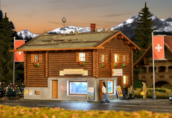 KIBRI 38021 H0 Dom drewniany, Informacja Turystyczna Davos