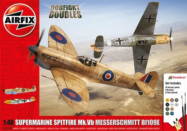 AIRFIX 50160 Gift Set - Supermarine Spitfire MkVb Bf109E Dogfight Doubles - 1:48