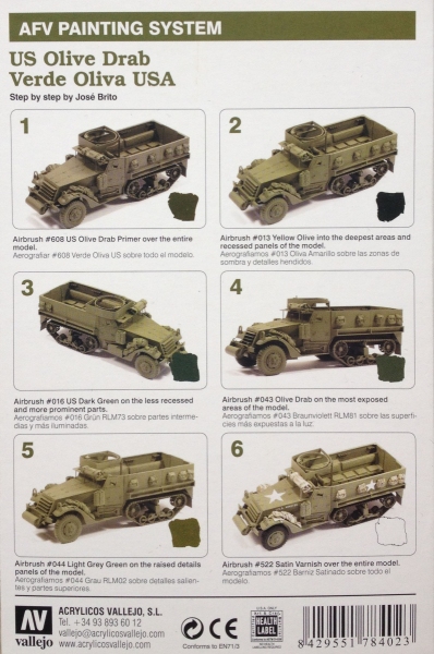 VALLEJO 78402 AFV Camouflage System: US Army Olive Drab Armour (6)