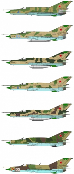 Vallejo 71607 Zestaw Air War 8 farb - Soviet / Russian colors Mig-21 Fishbed from 50 to 90