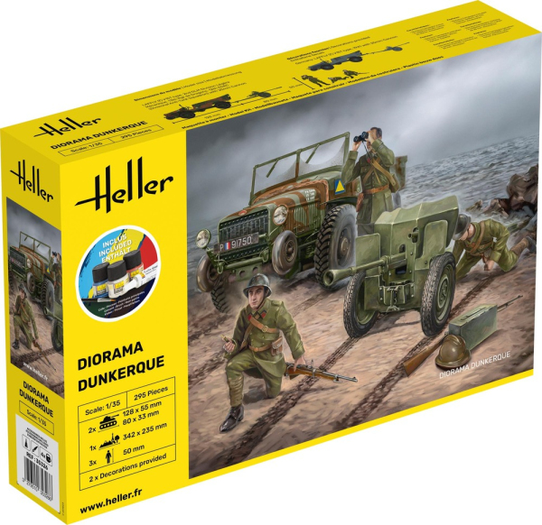 HELLER 35326 Starter Set -  Diorama Dunkerque - 1:35