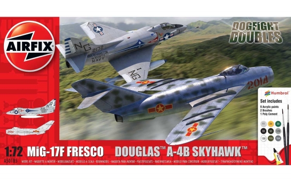 AIRFIX 50185 Gift Set - Mig-17F Fresco & Douglas A-4B Skyhawk Dogfight Double - 1:72