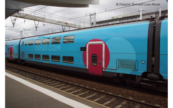 Jouef HJ3010 Trzy wagony 2 klasy TGV Duplex OuiGo 766, SNCF, TGV, Ep. VI