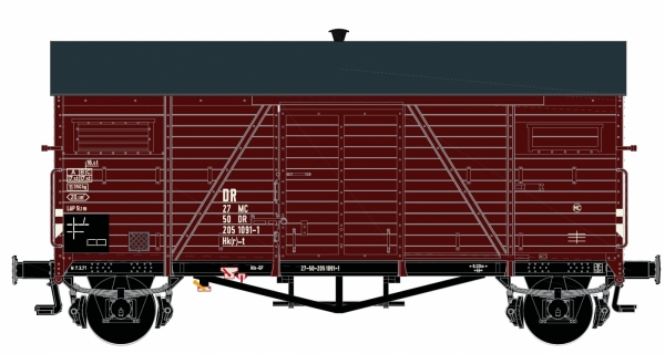 Exact-Train EX20223 Wagon towarowy kryty Nordhausen Hk(r)-t Nr 27 50 205 1091-1, DR, Ep. IV