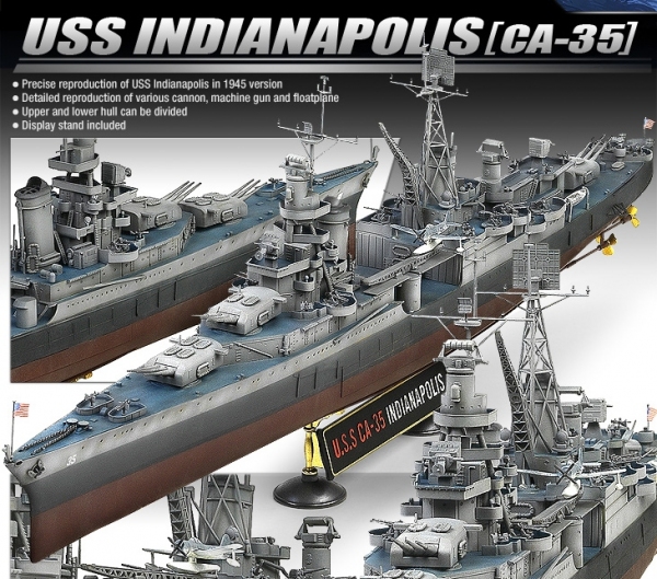 Academy 14107 CA-35 USS Indianapolis - 1:350